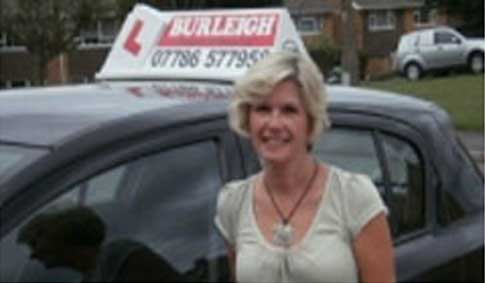 female driving instructor